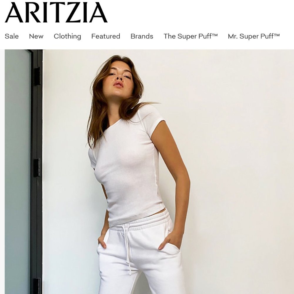NWT TNA White Rib T-Shirt